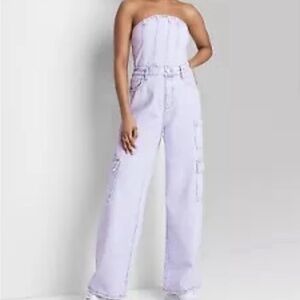 Wild Fable NWT Tube Top Denim Jumpsuit